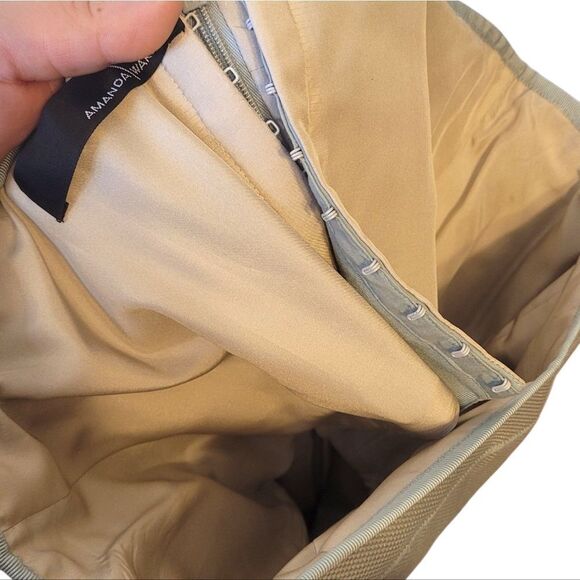 Amanda Wakeley Women's Light Blue Panel Strapless Midi Dress Size US 6 - Picture 6 of 9